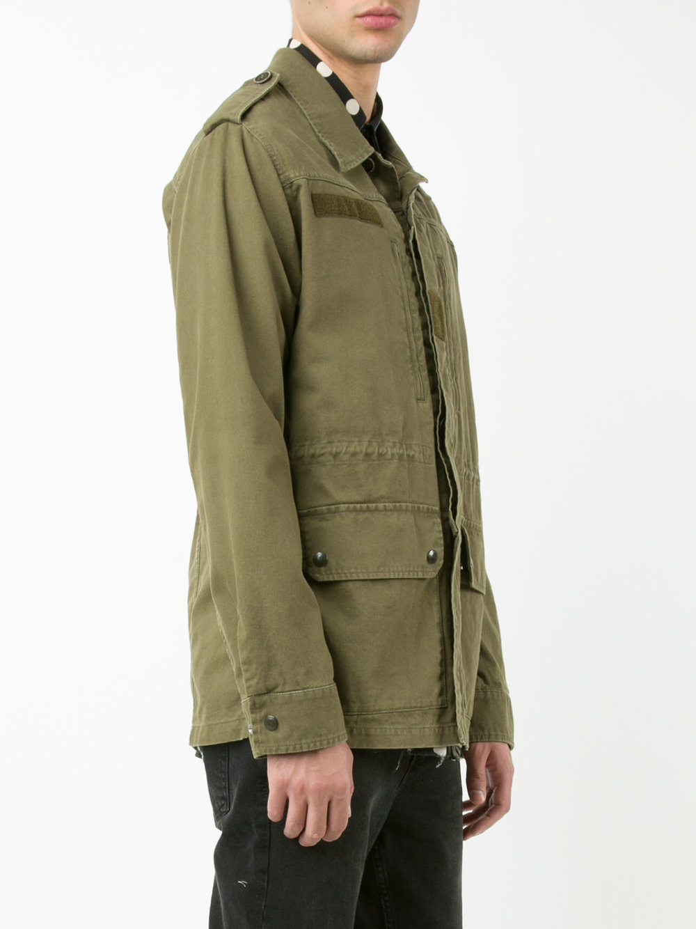 Saint Laurent Collared Military Jacket, $1,590 | farfetch.com | Lookastic