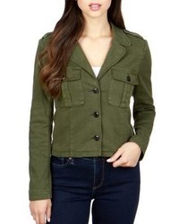 Lucky Brand Cropped Button Front Jacket