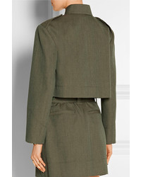 Marc Jacobs Cropped Wool Gabardine Jacket