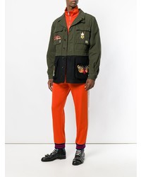 Gucci Embroidered Military Jacket