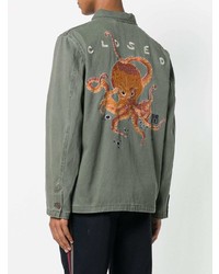 Closed Embroidered Octopus Shirt Jacket