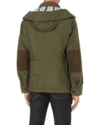 Burberry Military Inspired Shell And Twill Jacket