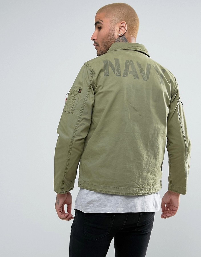 Alpha Industries Military Overshirt | Lookastic In | Asos $147 Green, Jacket