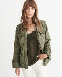 Abercrombie & Fitch Military Twill Shirt Jacket