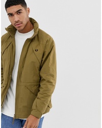 Fred Perry Offshore Concealed Hooded Jacket In Khaki