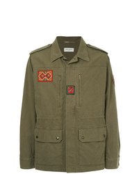Saint Laurent Patch Detail Military Parka Jacket