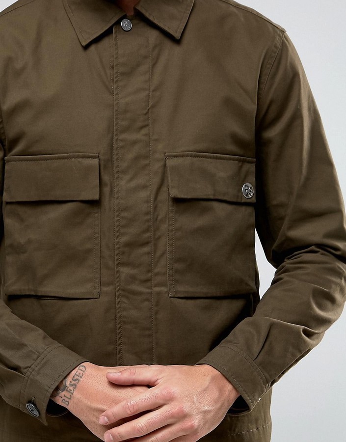 Paul Smith Ps By Military Jacket In Khaki, $185 | Asos | Lookastic
