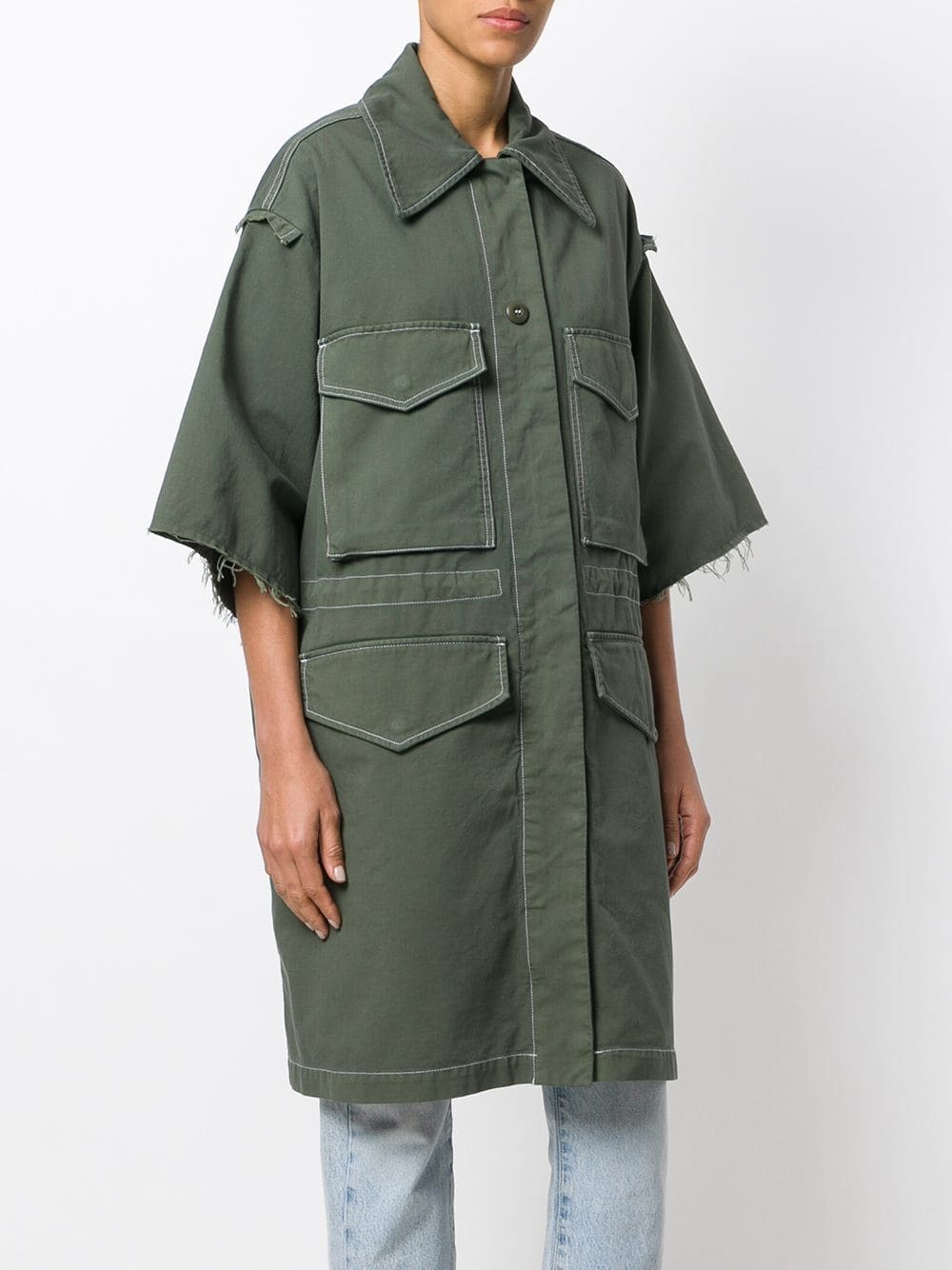 MM6 MAISON MARGIELA Short Sleeve Cargo Coat, $334 | farfetch.com