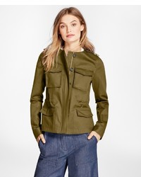 Brooks Brothers Stretch Cotton Military Jacket