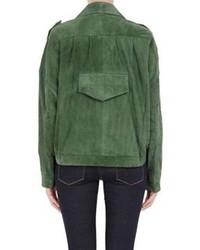 Band Of Outsiders Suede Military Jacket Colorless