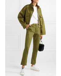 Current/Elliott The Cropped Infantry Cropped Cotton Blend Jacket