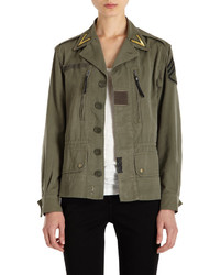 Barneys New York CO-OP Vintage Button Front Army Jacket