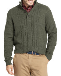 Olive Mock-Neck Sweater