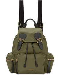 Olive Nylon Backpack