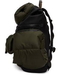 Moncler Green Black Satin Area Backpack