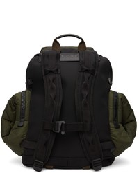 Moncler Green Black Satin Area Backpack