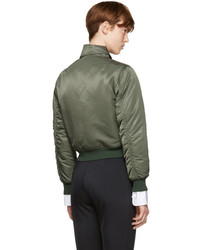Balenciaga Green Scarf Bomber Jacket