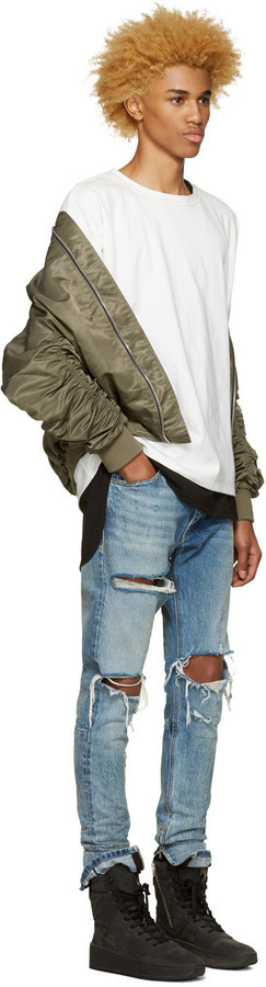 Fear Of God Ssense Green 4th Collection Bomber Jacket
