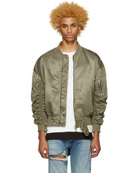 Fear Of God Ssense Green 4th Collection Bomber Jacket