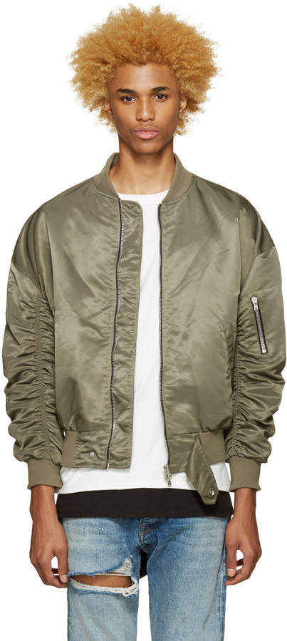 Fear Of God Ssense Green 4th Collection Bomber Jacket, $1,095 