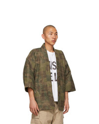 VISVIM Khaki Camo Sanjuro Kimono Jacket