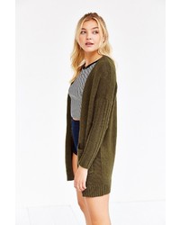 Silence & Noise Silence Noise Ribbed Sleeve Open Front Cardigan