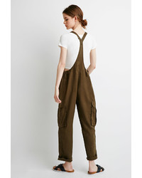 Forever 21 Contemporary Utility Linen Overalls
