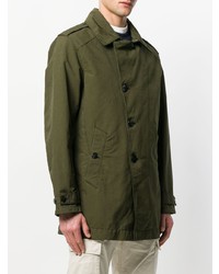 Stone Island Double Breasted Fitted Coat