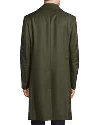 Valentino Double Breasted Long Coat Olive