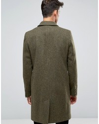 Jack Wills Overcoat Made In The Uk In Dark Green