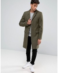 Jack Wills Overcoat Made In The Uk In Dark Green