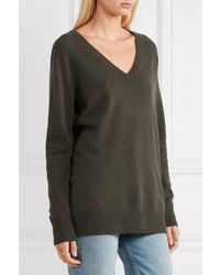 Equipment Asher Oversized Cashmere Sweater Green