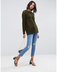 Asos Sweater In Crochet In Oversized Fit