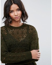 Asos Sweater In Crochet In Oversized Fit
