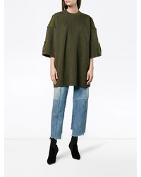 Y/Project Y Project Oversized Ribbed Sweater With Removable Sleeves