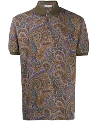 Etro Paisley Print Shortsleeved Polo Shirt