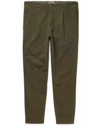 Folk Assembly Tapered Gart Dyed Cotton Canvas Trousers