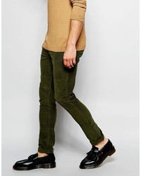 Asos Brand Super Skinny Pants In Cord