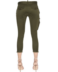 Dsquared2 Military Cropped Cotton Canvas Pants