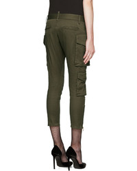 Dsquared2 Green Army Icon Cargo Trousers