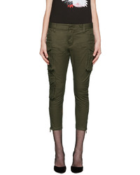 Dsquared2 Green Army Icon Cargo Trousers