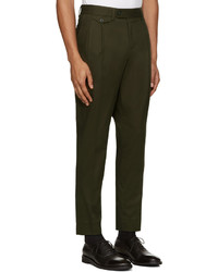 Dolce & Gabbana Green Pleated Trousers