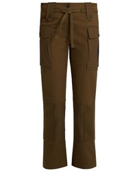 Alexander McQueen Patch Pocket Straight Leg Cotton Twill Trousers