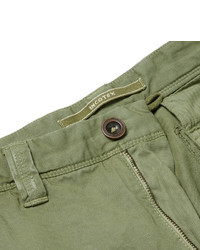 Incotex Slim Fit Cotton And Linen Blend Cargo Trousers