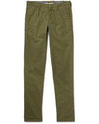 Incotex Slim Fit Pleated Cotton Trousers