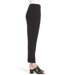 Eileen Fisher Stretch Organic Cotton Slim Slouchy Ankle Pants