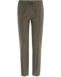 Valentino Tapered Wool Pants With Elasticated Waist