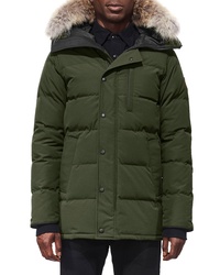 Canada Goose Carson Slim Fit Hooded Packable Parka With Genuine Coyote