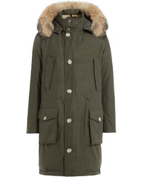 Woolrich Down Parka With Fur Trimmed Hood