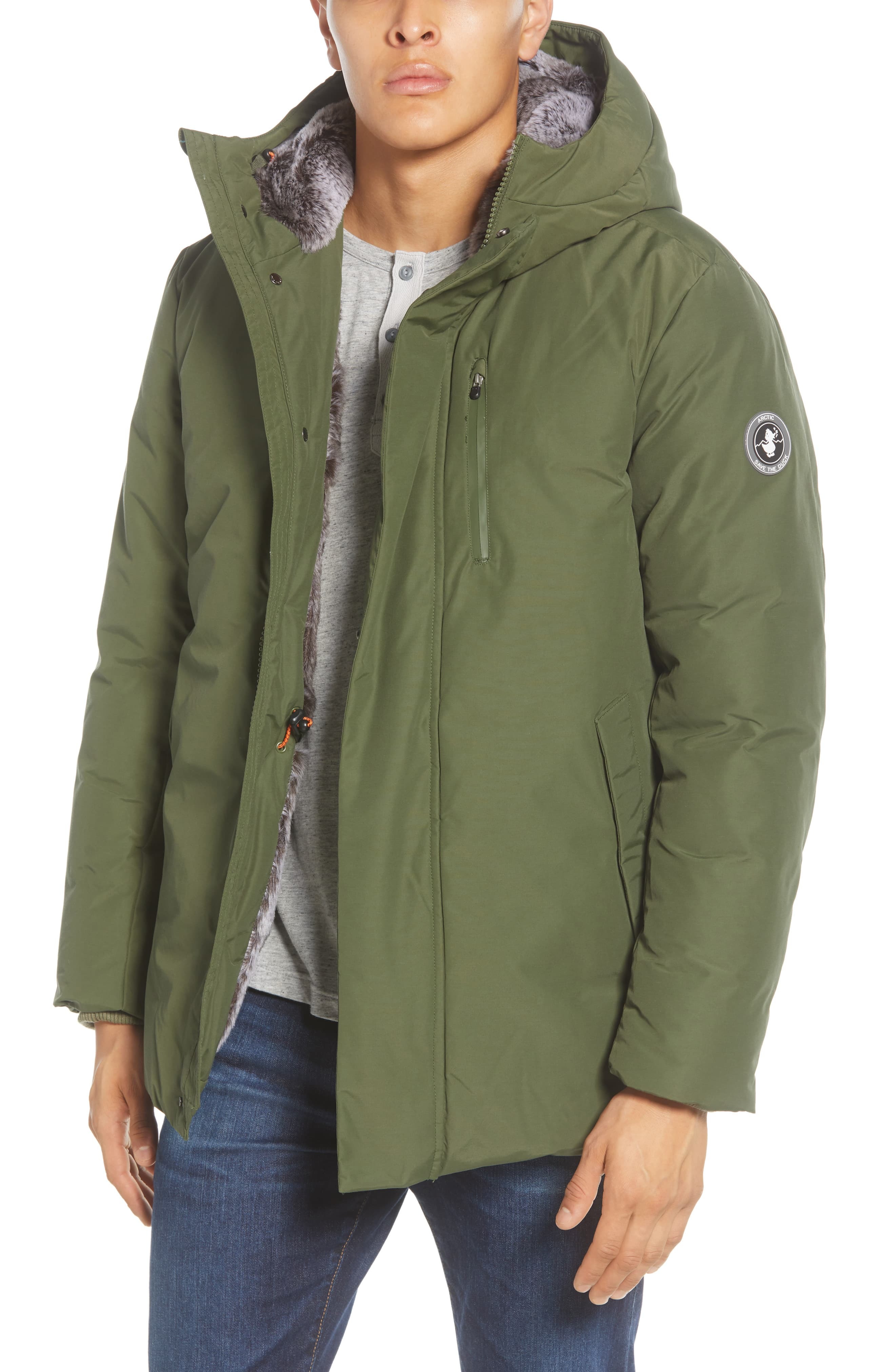 Save The Duck Faux Hooded Parka, $498 | Nordstrom | Lookastic